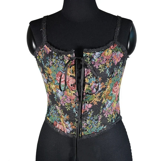 SS69 Lolita Corset Camisole Top - Y2K Underbust Body Shaper Polyester Blend