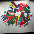 2026 world Country  hand Flag 14x21cm 48pcs Football cup Countries Flag Bunting National String Banner Event Garlands decoration