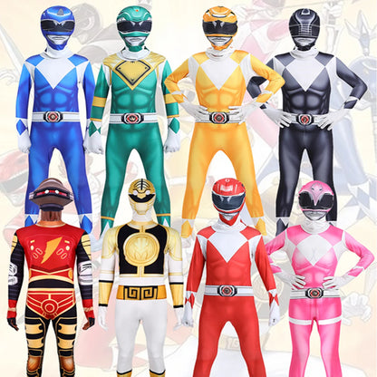 Samurai Sentai Shinkenger Superhero Cosplay Jumpsuit and Mask Set for Adults