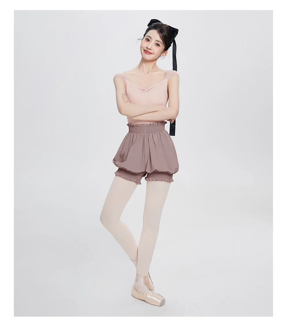 Daydance Women's High Waist Ballet Dance Shorts - Nylon Bloomers