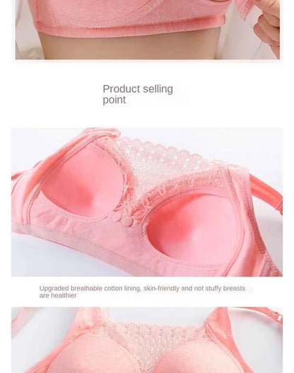 2025 Open front non-underwire maternity bra folding anti-sagging Breastfeeding underwear during pregnancy