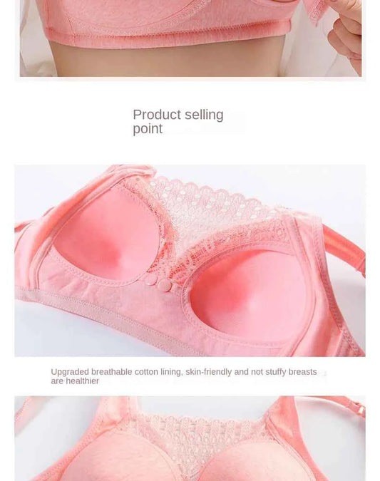 2025 Open front non-underwire maternity bra folding anti-sagging Breastfeeding underwear during pregnancy