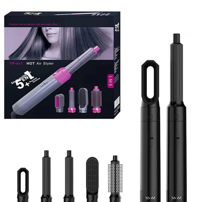 2025 New 5 in 1 Hair Dryer Hot Comb Set Professional Curling Iron Hair Straightener Styling Tool For Airwrap Hair Dryer NEW SS69 56.69 Black / us