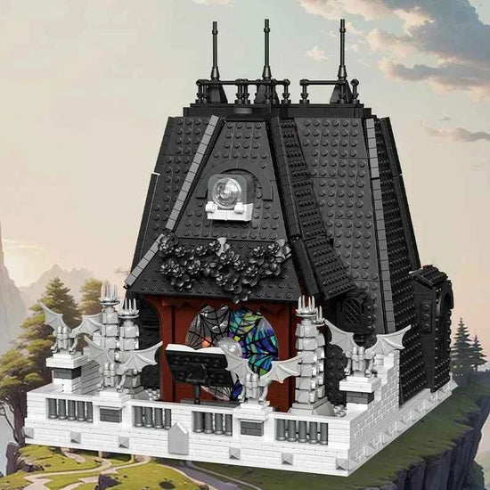 2419PCS Wednesday Adams House Building Blocks Darkness Villa Model Bricks Desktop Decoration Diy Toys For Kids Holiday Gifts