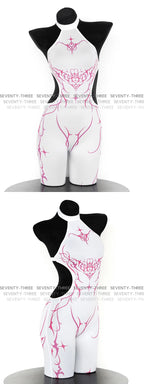 Cyberpunk Cosplay Jumpsuit Women's Printed Sleeveless Mech Agent Bodysuit