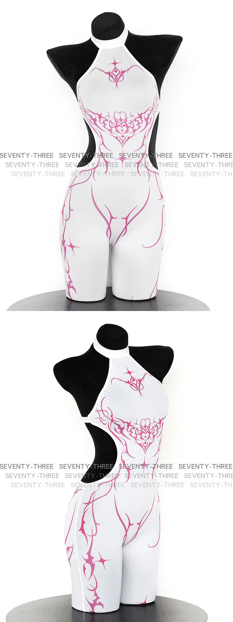 Cyberpunk Cosplay Jumpsuit Women's Printed Sleeveless Mech Agent Bodysuit