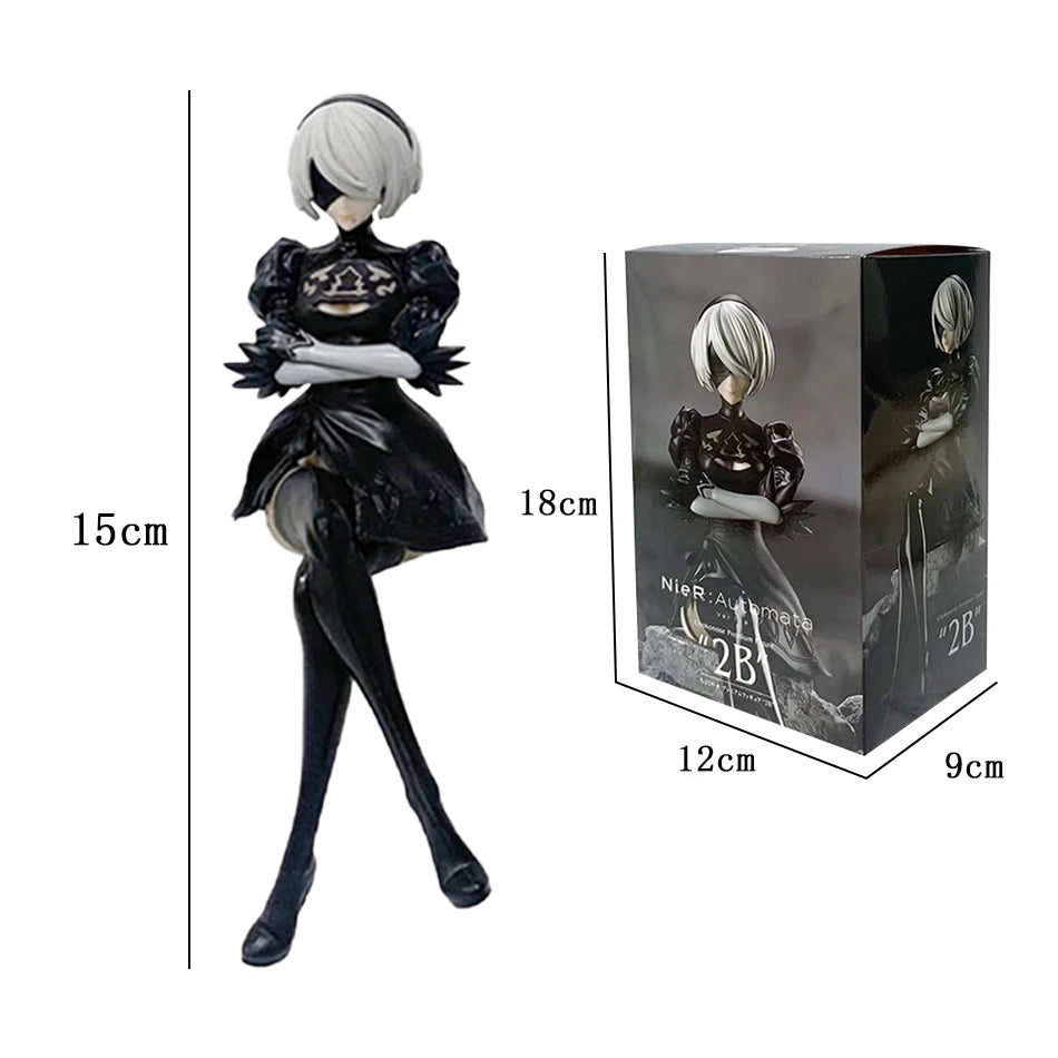 13-15CM NieR:Automata Yorha No. 2 Type B PVC Anime Action Figures Model Collection Ornament Anime Cartoon Model Toy Gift SS69