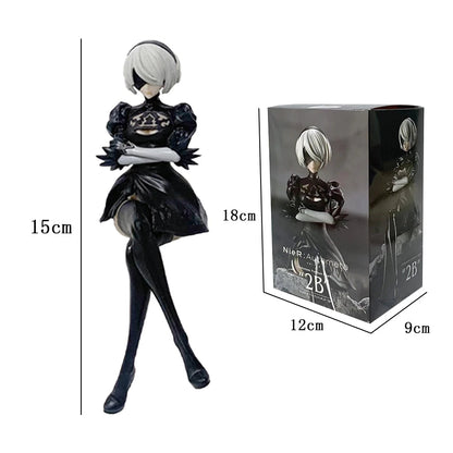13-15CM NieR:Automata Yorha No. 2 Type B PVC Anime Action Figures Model Collection Ornament Anime Cartoon Model Toy Gift SS69