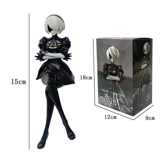 13-15CM NieR:Automata Yorha No. 2 Type B PVC Anime Action Figures Model Collection Ornament Anime Cartoon Model Toy Gift SS69