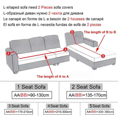 Sofa Cover Elastic For Living Room Home Jacquard Stretch  Slipcovers  Corner Couch Covers 1/2/3/4 Seater L Shape Free Shopping