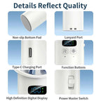 Outdoor Portable Mini Fan Handheld Fan with LED Display Semiconductor Refrigeration 100 Wind Speeds USB Rechargeable Battery Fan