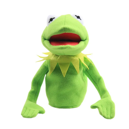 Anime Kermit The Frog Funny Kawaii Plush Doll Hand Puppet Schoolbag Frog Cute Plush Toy Ventriloquist Performance Props For Baby