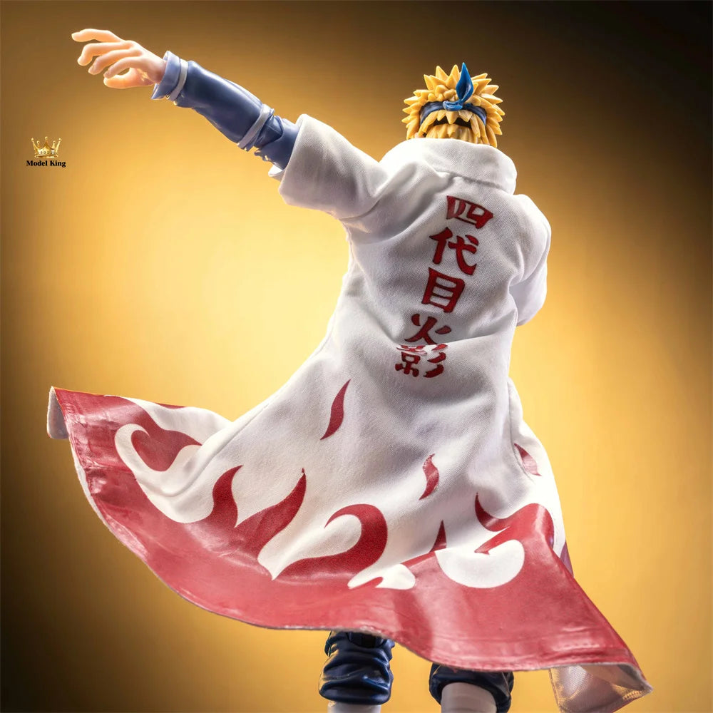 Handmade 1/12 NARUTO The Fourth Hokage Namikaze Minato SHF 2.0 Cloth Cloak Accessory Anime Action Figures Body Model Toys SS69