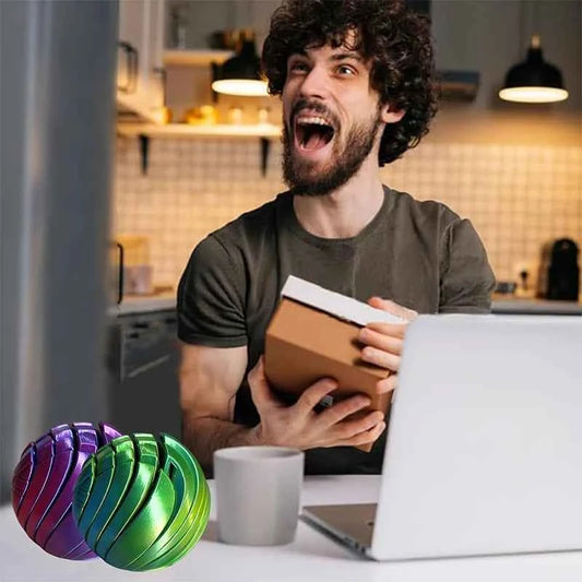 【MQ124】Slime Ball Fidget Toy 3D Printed Twistsphere Fidget Toy Gear Liquid Flow Ball With Rotating Design Anxiety Relief Toys