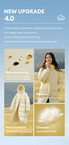 Semir Women's Long Hooded Down Jacket - 90% Duck Down