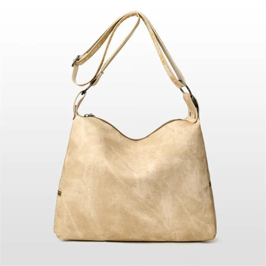 FXZLLQCN Vintage Faux Leather Multi-Layer Crossbody Bag with Zipper Closure