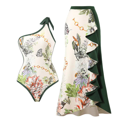 2023 New Arrival Push Up Women Bikini Set Floral Printed Ruffle Bikinis Strappy Bandage Swimwear Brazilian Biquini Bathing Suit SS69 26.69 HX3008G1 / XL
