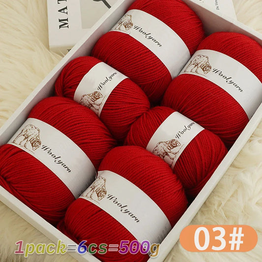 500g pure wool yarn fine count cashmere medium coarse yarn for making warm sweaters and scarves for autumn and winter