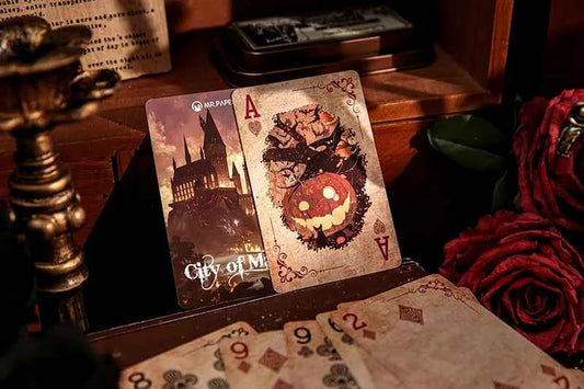 2 boxes/set Creative Retro Playing Cards Retro Castle Girl Blue Core Paper Material Strong and Durable Casual Game Tools