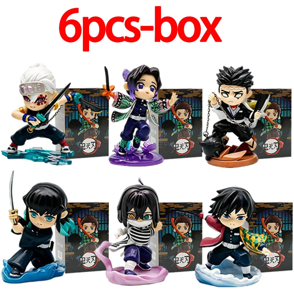 1-12pcs Anime Demon Slayer Blind Box Figure Toys Kimetsu No Yaiba Battle Series Guess Bag Mystery Doll Christmas Birthday Gift