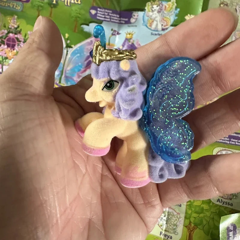 Original Blind Bag Surprise Pet Crystal Filly Butterfly Glitter Princess Unicorn Pony Figure Rare Collect Toy Gift for Kid Girl SS69