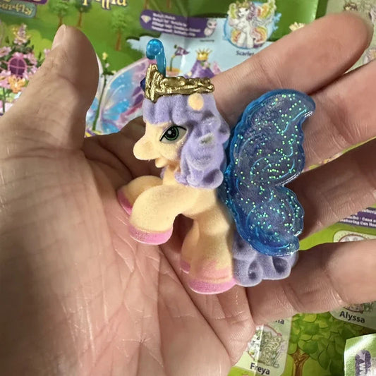 Original Blind Bag Surprise Pet Crystal Filly Butterfly Glitter Princess Unicorn Pony Figure Rare Collect Toy Gift for Kid Girl SS69