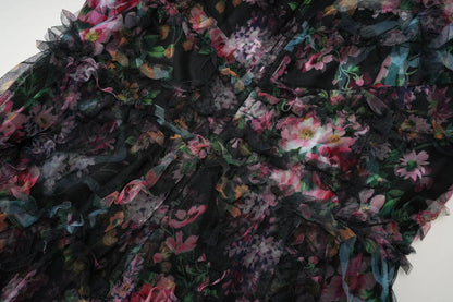 JAMERARY Fashion Floral Print Long Sleeve Maxi Dress For Women Summer Autumn Clothes Layers Ruffles Cake Dresses Evening SS69