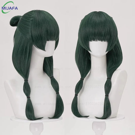 Maomao Cosplay Wig The Apothecary Diaries Dark Green Heat Resistant Fiber