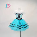 Girls Ballet Dance Dress with Glitter Velvet Bodice & Tutu Skirt