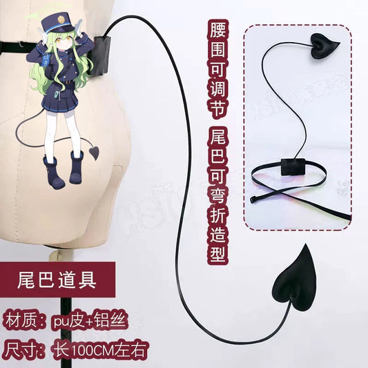 Game Blue Archive Tachibana Nozomi Cosplay Costume Wig Shoes Hikari Cosplay Highlander Railroad Academy Role Play Uniform Prop SS69 27.69 Hikari tail / one size