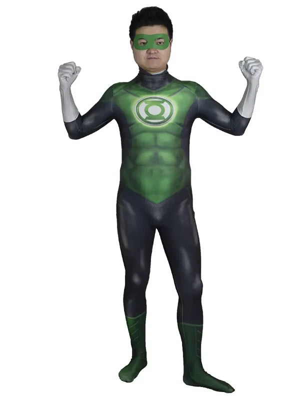 Halloween Woman Green Cosplay Costume Lantern Female Superhero Zentai Suit Ladys Cosplay Bodysuit Adults Men Male Party Jumpsuit
