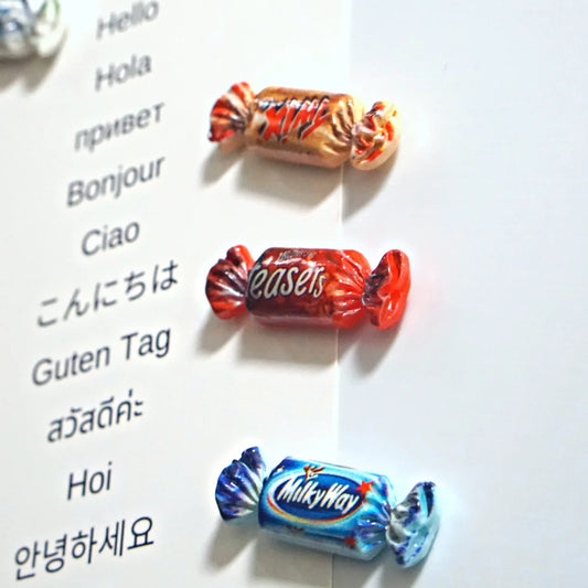 5Pcs Colorful Candy Fridge Magnets Chocolate Lollipop For Refrigerator Cute Home Kitchen Decorations Photo Stickers