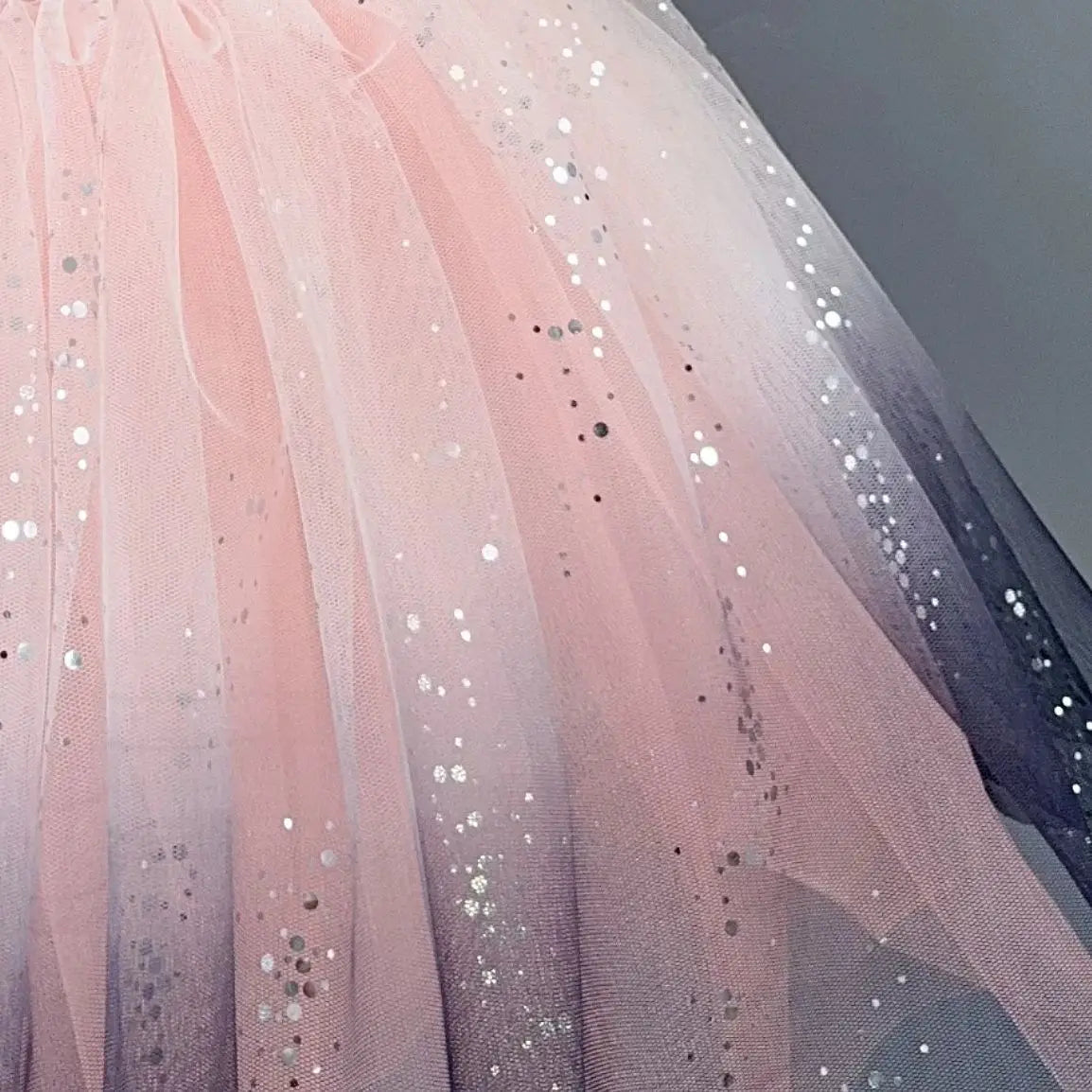 Romantic Gradient Ballet Tutu Dress Sequin Girl's Dance Skirt Modern Dance Princess Ballet Skirts Performance Costumes