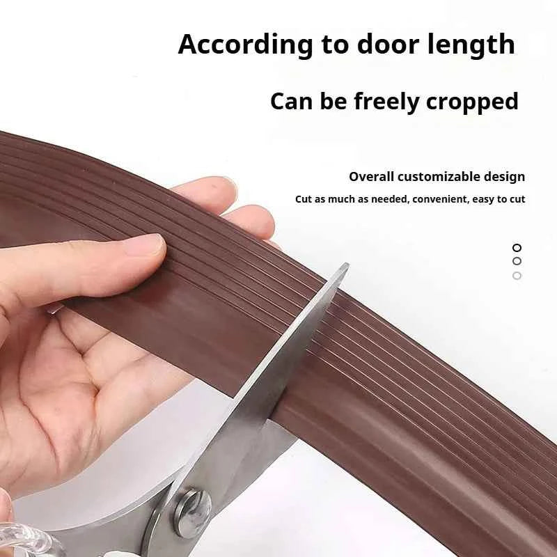 1M TPE Door Bottom Gap Sealing Strip Self-adhesive 3-layer Windproof Anti-Cold Noise Reduction Wearproof Window Weather Strip