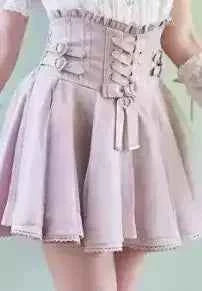 Japanese Mine Off-Shoulder Pearl Collar Cute Sweet Big Bow Shirt Skirt Outfit Women Summer New Lolita Short-Sleeved Shirt Skirts