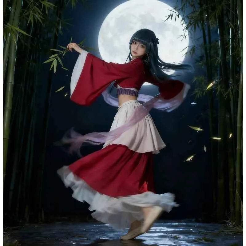 Anime The Apothecary Diaries Maomao Cosplay Costume Red Dance Dress Hanfu Moondance Suit Halloween Party For Women
