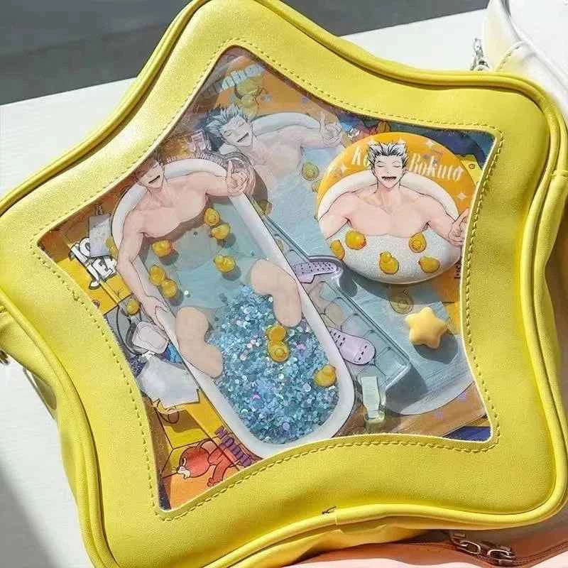 Original Cute Kawaii Ita Bag Anime Five Pointed Star Two-dimensional Crossbody Bag Street Fashion Ulzzang Shoulder Bag