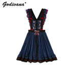 New Spring Chinese Style Female Long-sleeved Weaving Gold Hanfu Dress Set Suit Retro Top Suspender Dress and Pleated Skirt Set