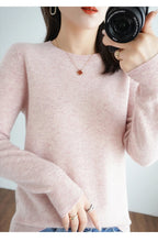 Autumn And Winter Cashmere Sweater Women's Crew Neck Pullover Casual Knitted Top Women's Short Undercoat Fashion 18 Colors SS69