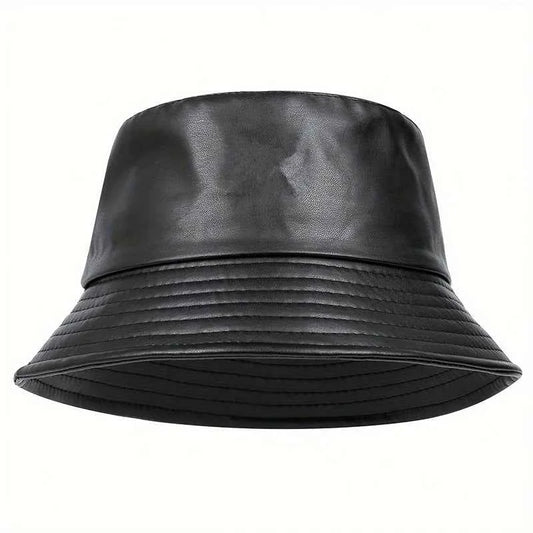 winter Fashion bucket hat Artificial leather windproof warm bucket hats men women wild tide cap Panama fisherman caps gorras