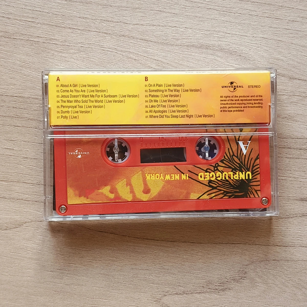 Nirvana MTV Unplugged & Incesticide Cassette Tape Set - Retro Music Prop