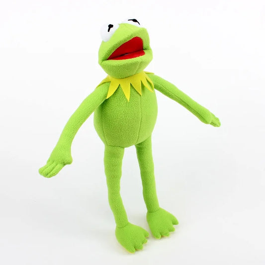 Anime Kermit The Frog Funny Kawaii Plush Doll Hand Puppet Schoolbag Frog Cute Plush Toy Ventriloquist Performance Props For Baby