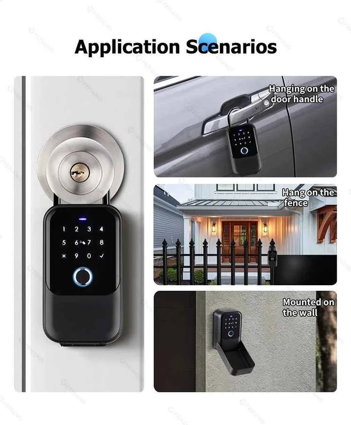 TTlock Smart Key Lock Box - Fingerprint & Bluetooth Electronic Safe – SS69