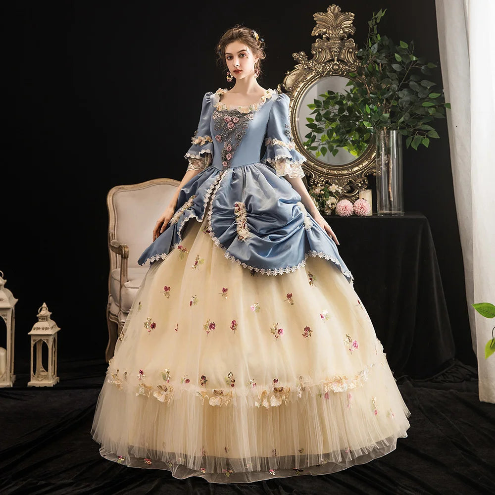 Victorian Masquerade Dresses for Women, Renaissance Dress, 18th Century, Baroque Rococo Marie Antoinette, Historical Clothing SS69