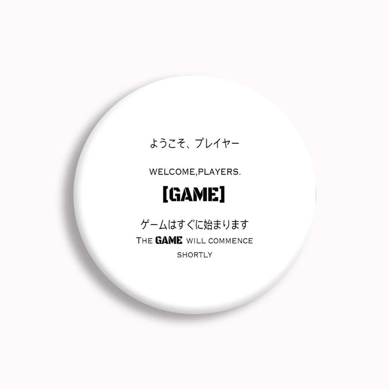 Hot Japan TV Alice in Borderland Soft Button Pin Chishiya Kuina Creative Game Over Brooch Badge Bag Decor Jewelry Fans Collect SS69 6.69 11 / Keychain-58mm