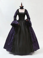 Cosplay Marie Antoinette Dress Medieval Flare Sleeve Victorian Party Formal Gown Renaissance Gothic Floral Robe