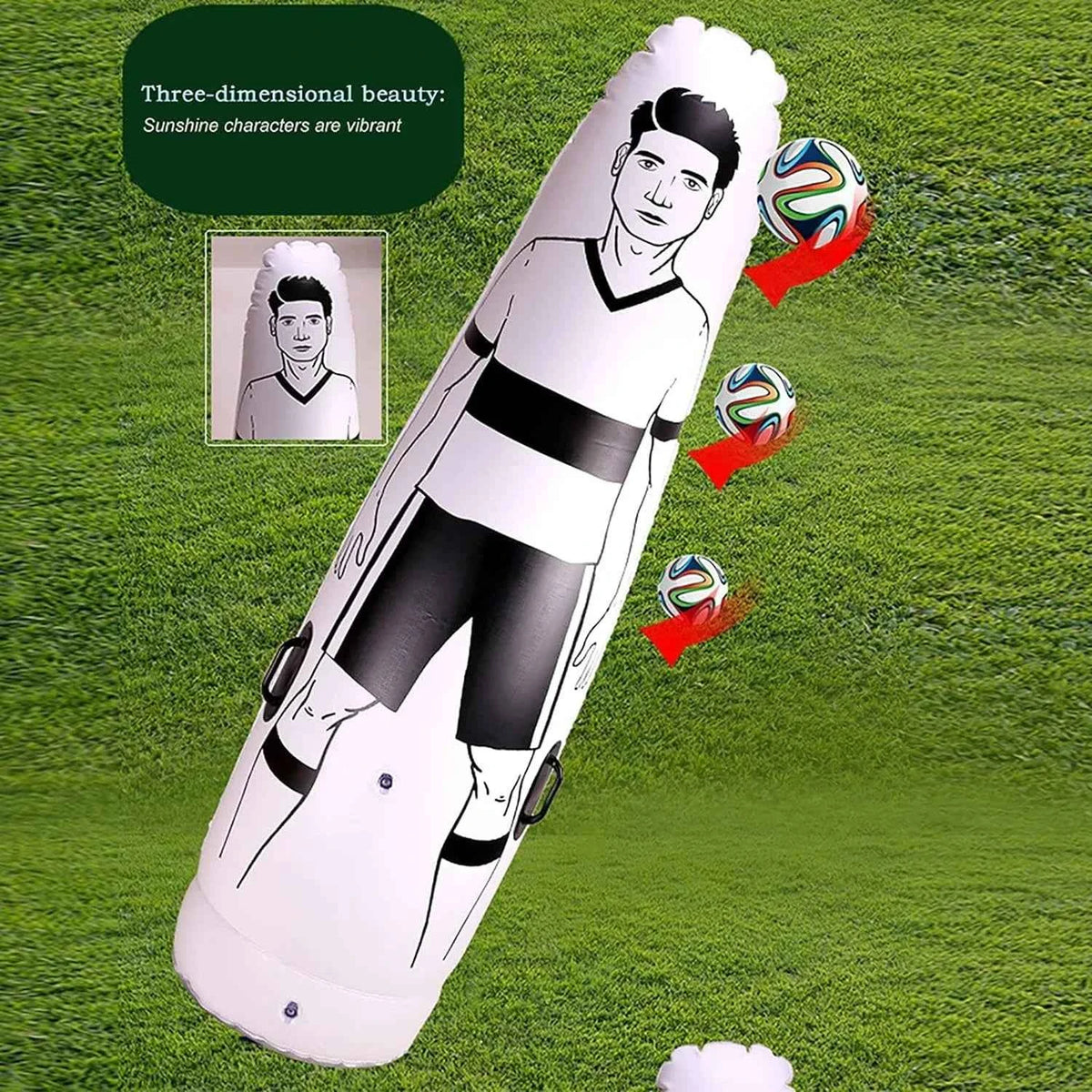 Soccer Inflatable Dummy 175CM Training Dummies Portable Football Practice Equipment Tumbler Mannequin Shield Goalkeeper Defender