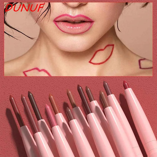 Lip Liner Lipstick Set, Waterproof Matte Durable  Non-sticky Non-transfer, Deep Red, Dusty Rose, Nude, Y2K Makeup Christmas
