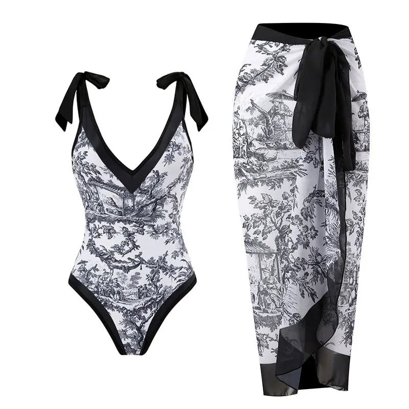 2023 New Arrival Push Up Women Bikini Set Floral Printed Ruffle Bikinis Strappy Bandage Swimwear Brazilian Biquini Bathing Suit SS69