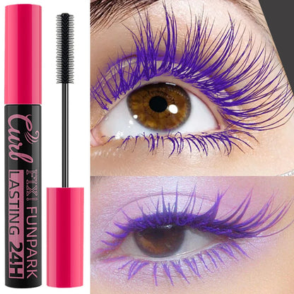 9 Color Mascara Thick Curl Waterproof  Natural Eyelash  Long Lasting Blue White Green Pink Black Eye Makeup Korean cosmetics SS69